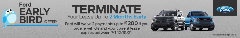 Early Bird Lease Termination Offer Bob Maxey Ford of Howell in Howell MI
