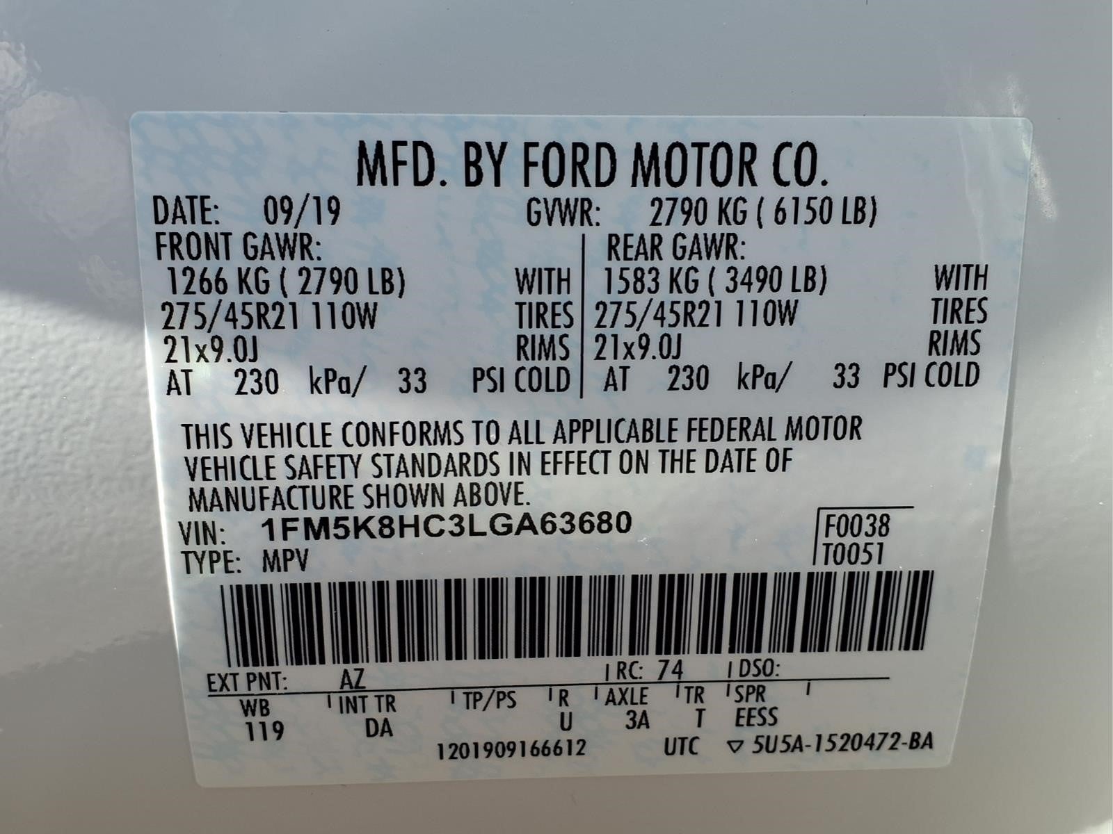 2020 Ford Explorer Platinum