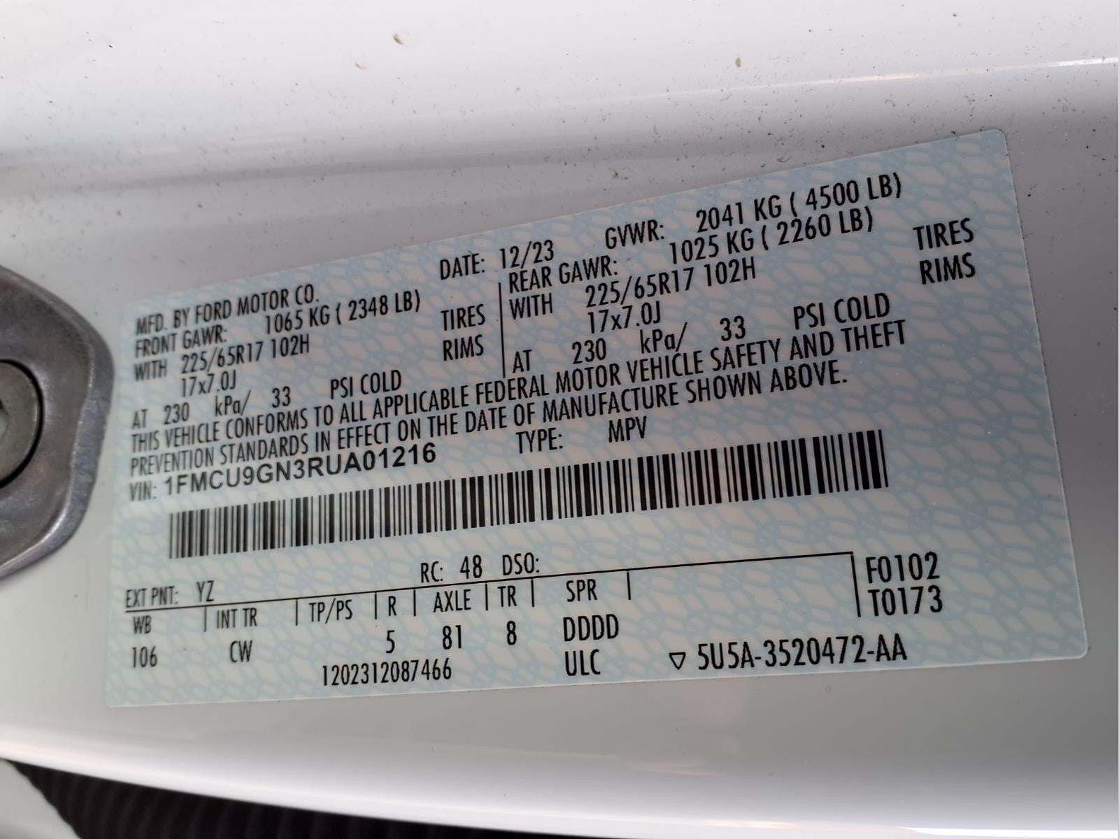 2024 Ford Escape Active