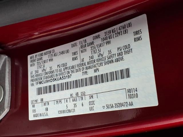 2019 Ford Escape SEL