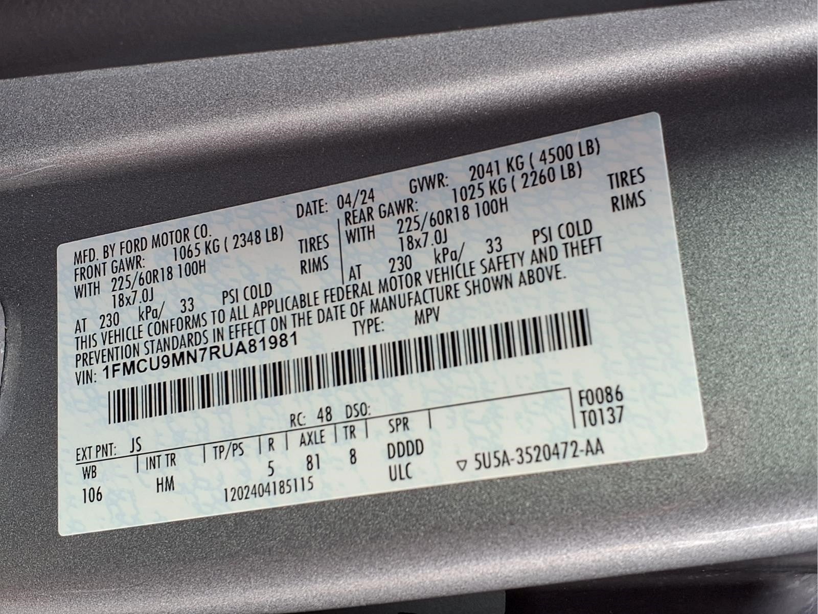 2024 Ford Escape ST-Line
