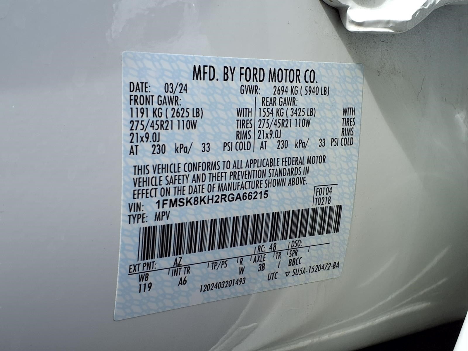 2024 Ford Explorer ST-Line