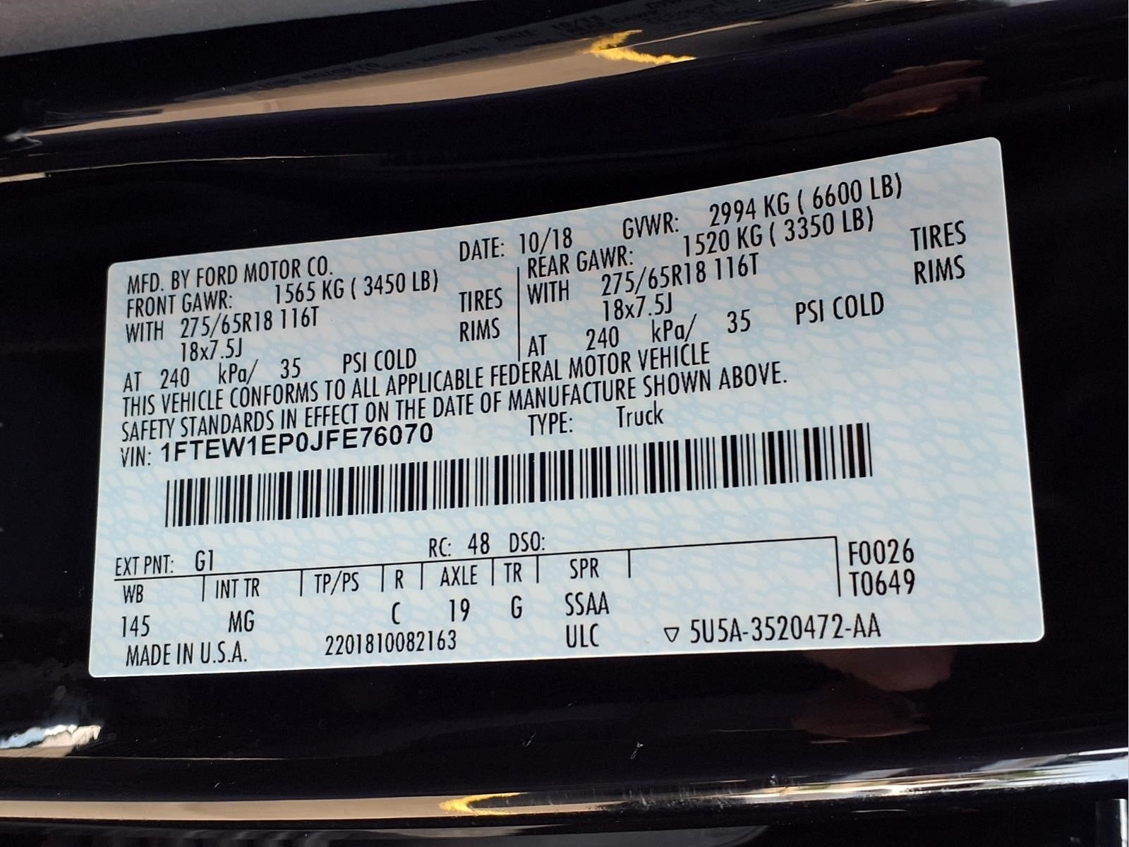 2018 Ford F-150 XLT