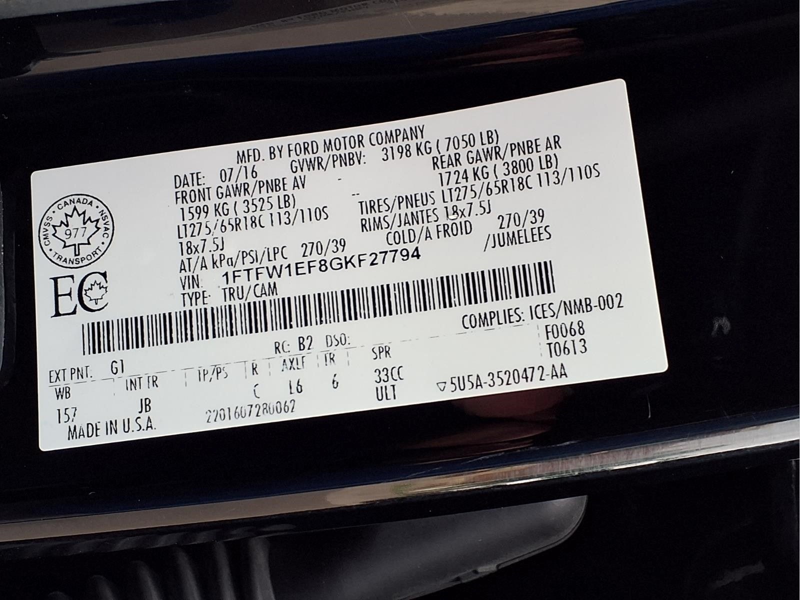 2016 Ford F-150 XLT